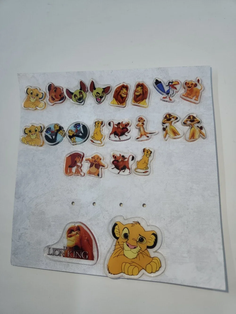 Set Mix And Match Of 10 Lion Hedgehog Meerkat Icons Earrings And 2 Pins Acrylic